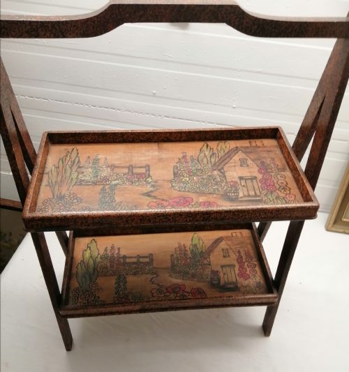 PAINTED COTTAGE AND GARDEN 2 TIER OCCASIONAL TABLE - ADDITIONAL PHOTO 11