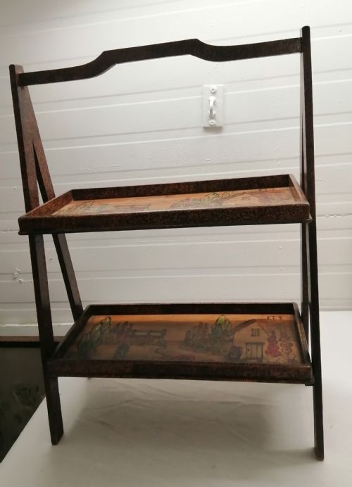 PAINTED COTTAGE AND GARDEN 2 TIER OCCASIONAL TABLE - ADDITIONAL PHOTO 13
