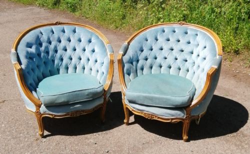antique pair of french armchairs - CATEGORY: ANTIQUE CHAIRS - DATED 1920