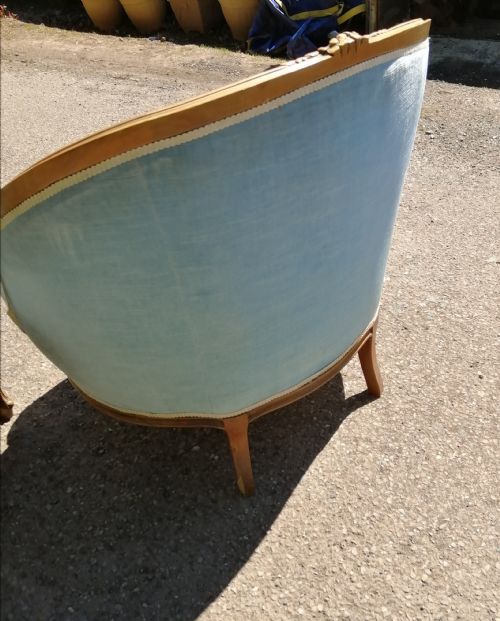ANTIQUE PAIR OF FRENCH ARMCHAIRS - ADDITIONAL PHOTO 2