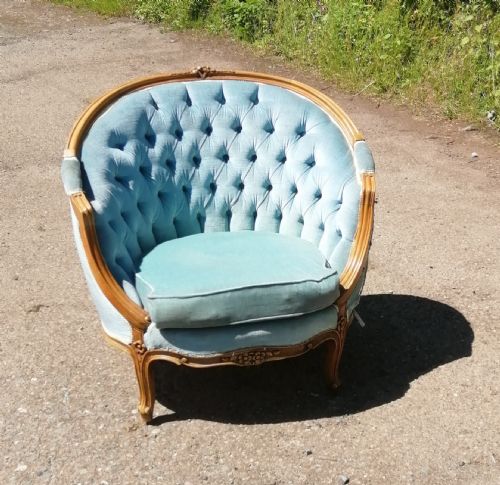 ANTIQUE PAIR OF FRENCH ARMCHAIRS - ADDITIONAL PHOTO 6
