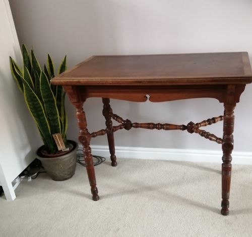victorian walnut arts and crafts writing table by gillow and co - CATEGORY: ANTIQUE TABLES - DATED 1880