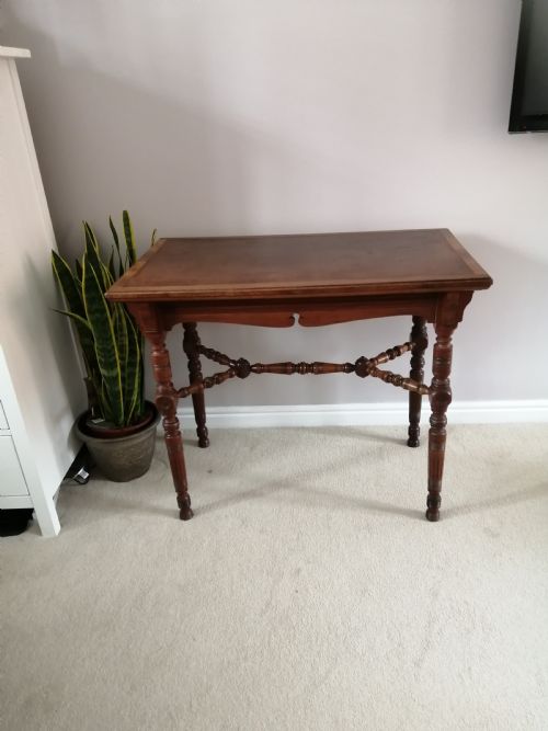 VICTORIAN WALNUT ARTS AND CRAFTS WRITING TABLE BY GILLOW AND CO - ADDITIONAL PHOTO 1