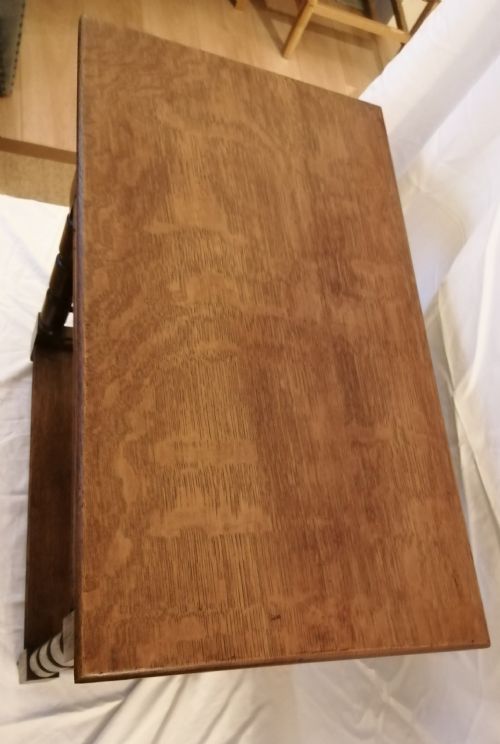 LIBERTY ART'S AND CRAFTS OAK OPEN BOOKCASE - ADDITIONAL PHOTO 8