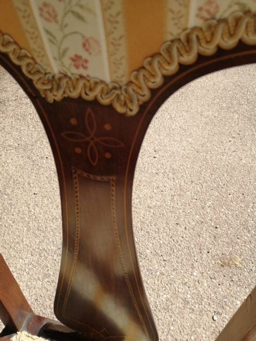 ARTS AND CRAFTS INLAID MAHOGANY ARM CHAIR POSSIBLY SCOTTISH - ADDITIONAL PHOTO 9