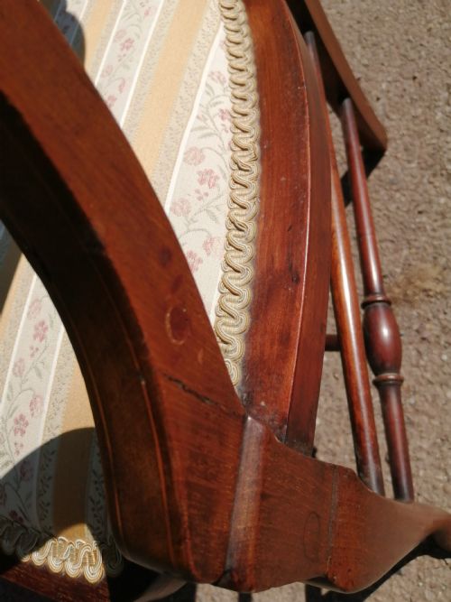 ARTS AND CRAFTS INLAID MAHOGANY ARM CHAIR POSSIBLY SCOTTISH - ADDITIONAL PHOTO 18