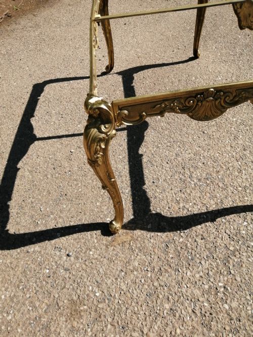 FRENCH BRASS AND ONYX COFFEE TABLE - ADDITIONAL PHOTO 2