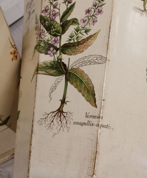 ATTRACTIVE PAIR OF WOODEN BOTANICAL PAPER BINS - ADDITIONAL PHOTO 15