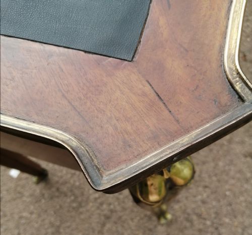 ANTIQUE FRENCH WALNUT WRITING TABLE - ADDITIONAL PHOTO 11