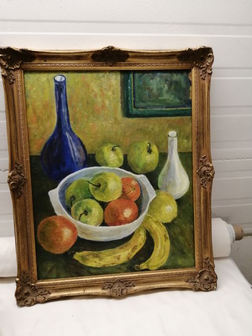 oil on canvas still life - CATEGORY: ANTIQUE ART - DATED 1960