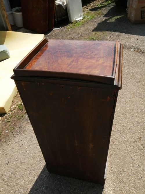 VICTORIAN WALNUT BEDSIDE CABINET - ADDITIONAL PHOTO 4