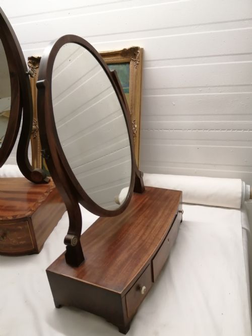 GEORGIAN MAHOGANYOVAL DRESSING TABLE MIRROR - ADDITIONAL PHOTO 4