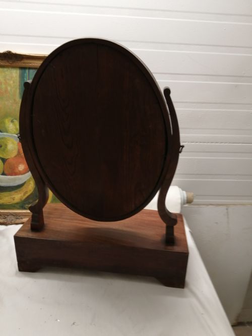 GEORGIAN MAHOGANYOVAL DRESSING TABLE MIRROR - ADDITIONAL PHOTO 7