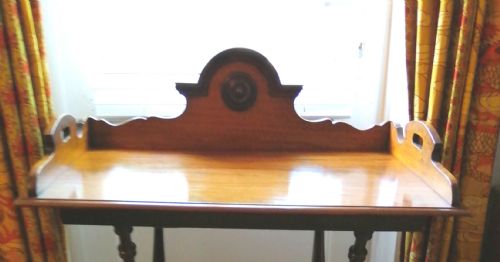 VICTORIAN WALNUT BUTLER'S TRAY ON STAND - ADDITIONAL PHOTO 1