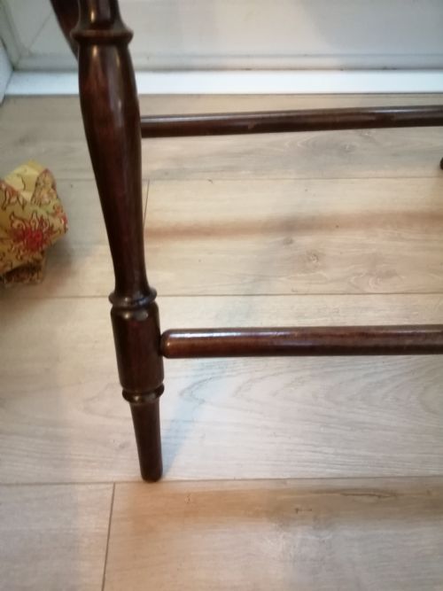 VICTORIAN WALNUT BUTLER'S TRAY ON STAND - ADDITIONAL PHOTO 4