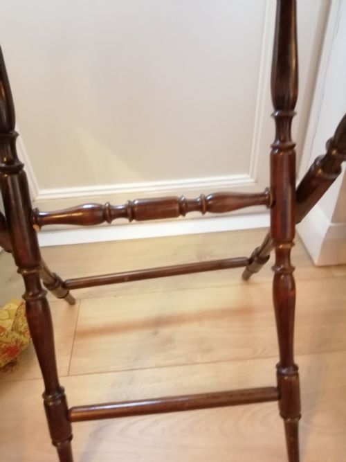 VICTORIAN WALNUT BUTLER'S TRAY ON STAND - ADDITIONAL PHOTO 6