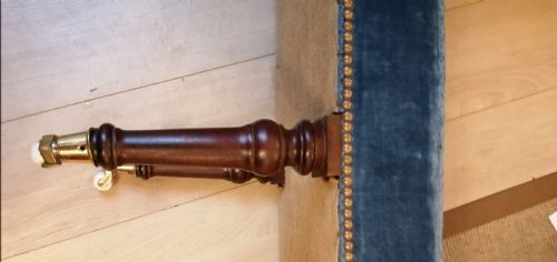 ANTIQUE LONG WOOLWORK TOP STOOL - ADDITIONAL PHOTO 13