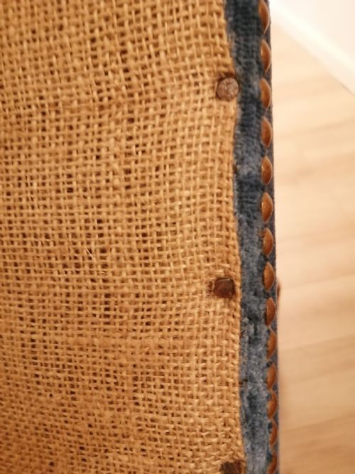 ANTIQUE LONG WOOLWORK TOP STOOL - ADDITIONAL PHOTO 14