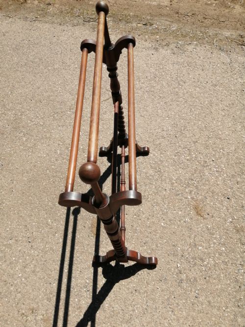 VICTORIAN MAHOGANY 5 BAR TOWEL RAIL - ADDITIONAL PHOTO 5