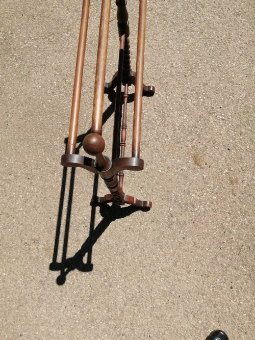 VICTORIAN MAHOGANY 5 BAR TOWEL RAIL - ADDITIONAL PHOTO 6
