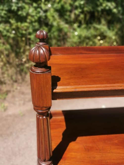 19C WILLIAM 1V 3 TEIR MAHOGANY BUFFET - ADDITIONAL PHOTO 3