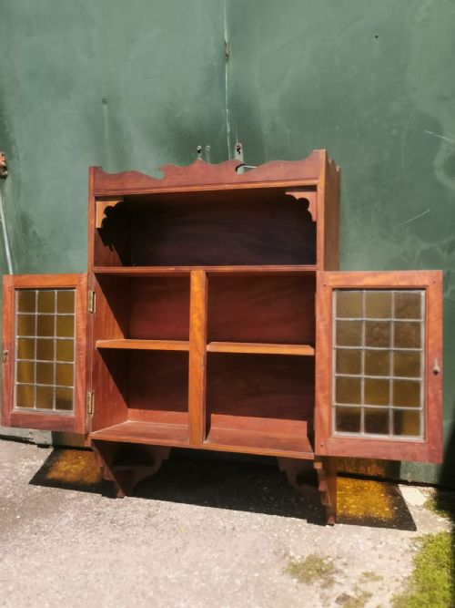 ART'S AND CRAFTS MAHOGANY WALL HANGING CABINET - ADDITIONAL PHOTO 2