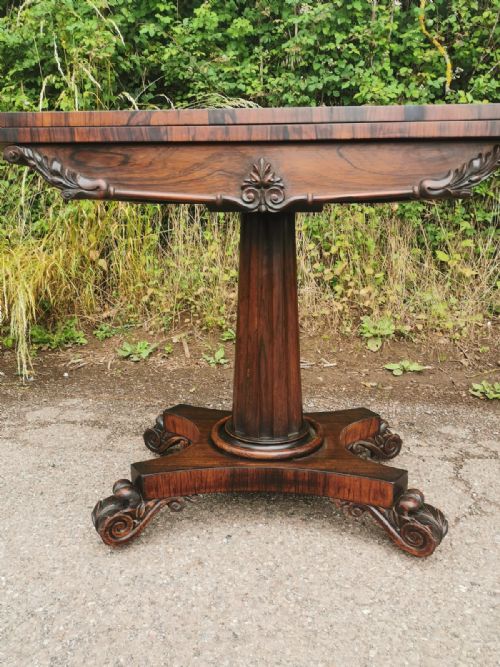 regency rosewood card table - CATEGORY: ANTIQUE TABLES - DATED REGENCY