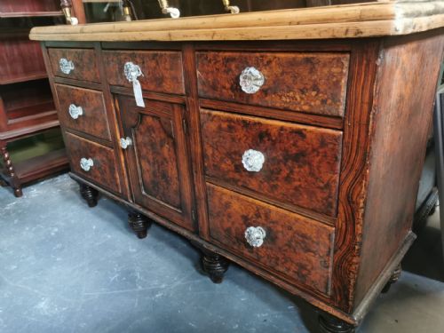 A VICTORIAN ORIGINAL PAINTED PINE DRESSER BASE - ADDITIONAL PHOTO 1