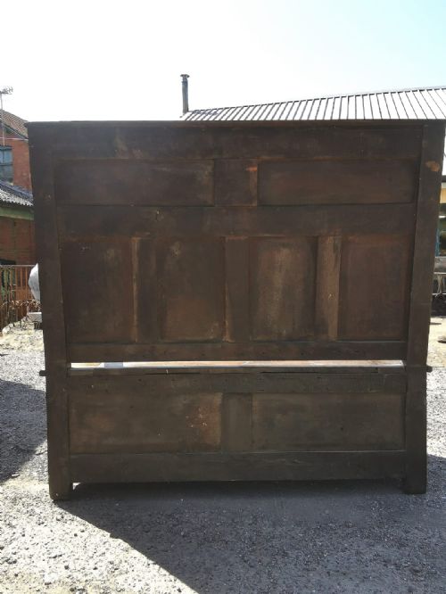 ANTIQUE CARVED OAK SETTLE BENCH - ADDITIONAL PHOTO 2