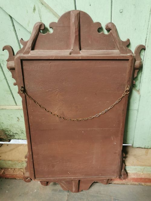 ANTIQUE GEORGE 111 STYLE MAHOGANY WALL MIRROR - ADDITIONAL PHOTO 1