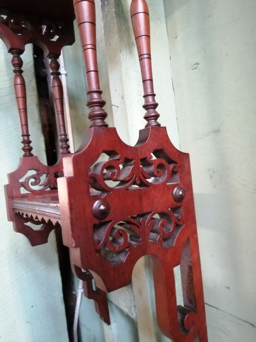 VICTORIAN WALNUT NARROW HANGING SHELF - ADDITIONAL PHOTO 1