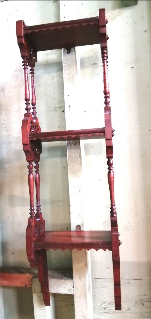 VICTORIAN WALNUT NARROW HANGING SHELF - ADDITIONAL PHOTO 3