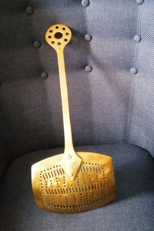 georgian brass skimmer - CATEGORY: ANTIQUE METAL - DATED 1800