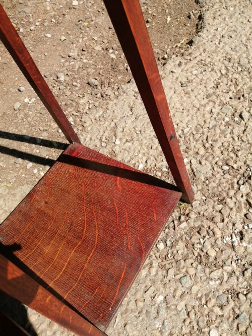 RARE PAIR OF ARTS AND CRAFTS OAK PLANT STANDS - ADDITIONAL PHOTO 8