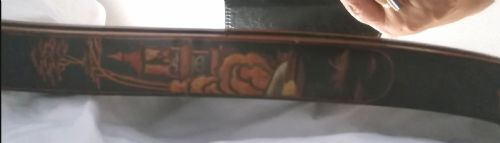 19C CHINOISERIE LACQUER EASEL MIRROR - ADDITIONAL PHOTO 1