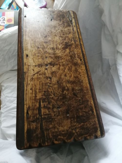 A FINE ANTIQUE BOARDED STOOL - ADDITIONAL PHOTO 9