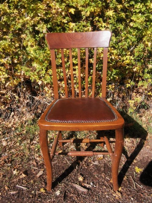 ANTIQUE OAK DESK CHAIR - ADDITIONAL PHOTO 2