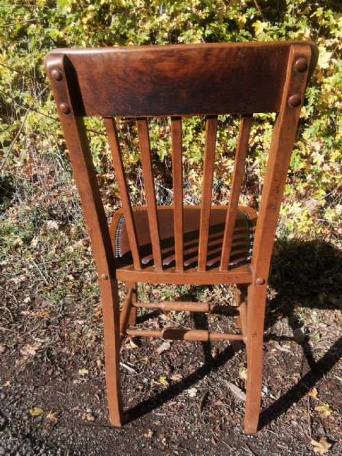 ANTIQUE OAK DESK CHAIR - ADDITIONAL PHOTO 3