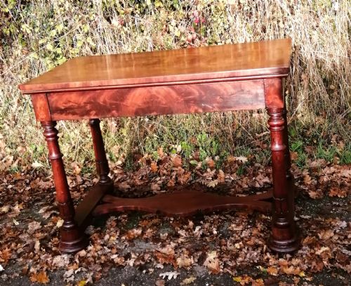 william 4th flame mahogany hallconsole table - CATEGORY: ANTIQUE TABLES - DATED 19TH CENTURY