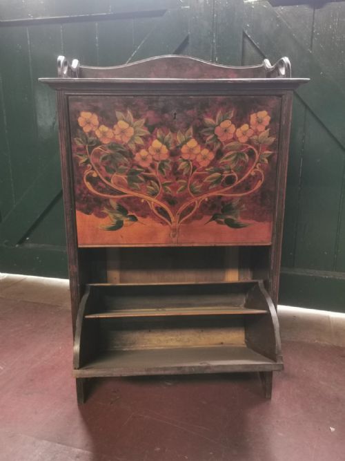 AUSTRIAN ART NOUVEAU PAINTED CABINETCUPBOARD - ADDITIONAL PHOTO 1