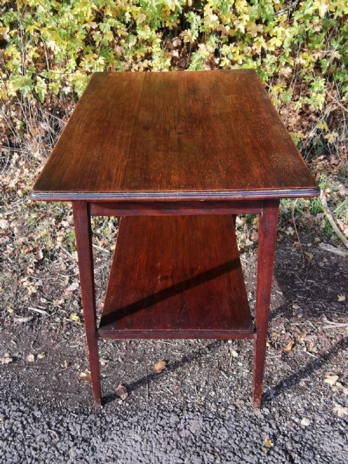 ART'S AND CRAFTS OAK OCCASIONAL TABLE - ADDITIONAL PHOTO 1
