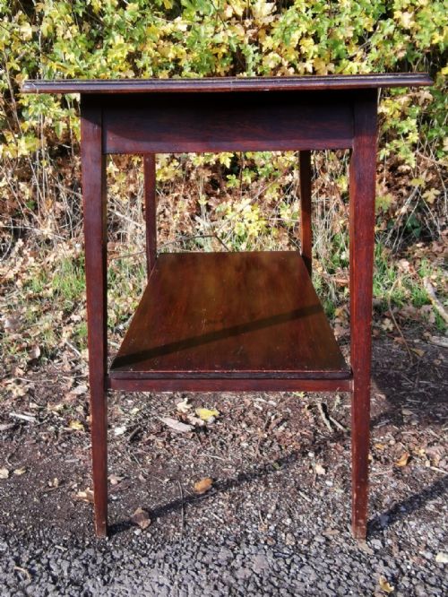 ART'S AND CRAFTS OAK OCCASIONAL TABLE - ADDITIONAL PHOTO 2