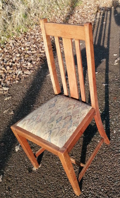 SET OF 8 OAK ART'S AND CRAFTS CHAIRS - ADDITIONAL PHOTO 9
