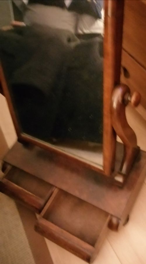 VICTORIAN SWING MIRROR IN MAHOGANY - ADDITIONAL PHOTO 1