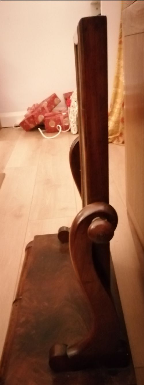 VICTORIAN SWING MIRROR IN MAHOGANY - ADDITIONAL PHOTO 3