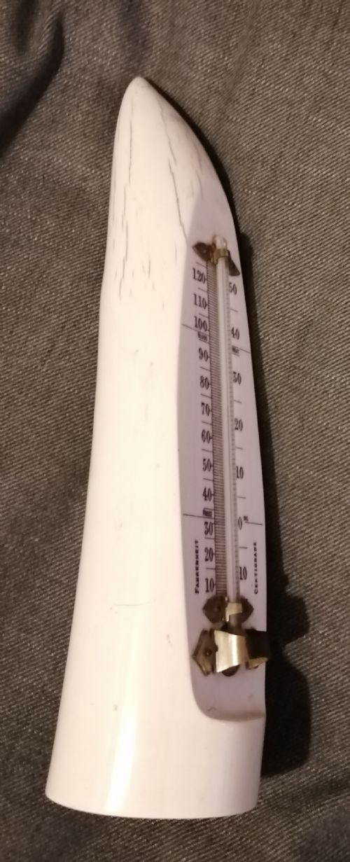 ANTIQUE WALRUS DESK THERMOMETER - ADDITIONAL PHOTO 4