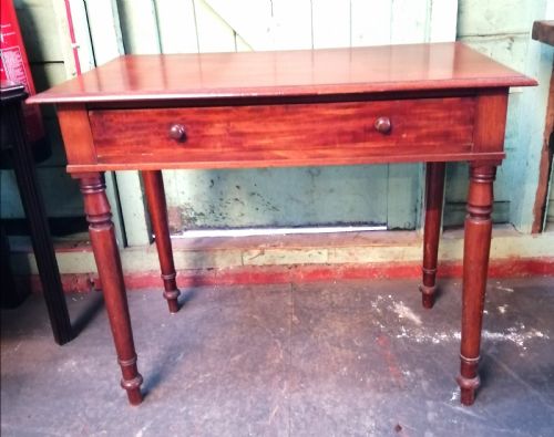victorian single drawer sidewriting table - CATEGORY: ANTIQUE TABLES - DATED VICTORIAN
