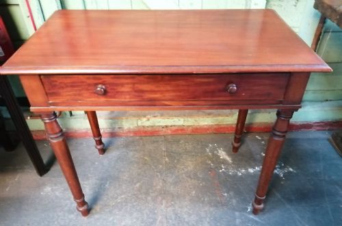 VICTORIAN SINGLE DRAWER SIDEWRITING TABLE - ADDITIONAL PHOTO 5