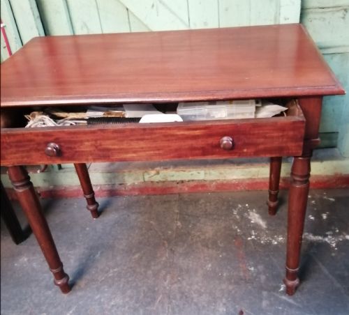 VICTORIAN SINGLE DRAWER SIDEWRITING TABLE - ADDITIONAL PHOTO 8