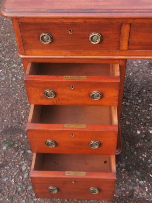 VICTORIAN SOLID MAHOGANY 3 PART DESK - ADDITIONAL PHOTO 1